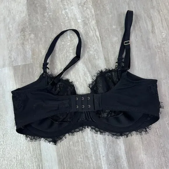 Victoria’s Secret Black Lace Dream Angels push-up without padding Size 34DD - Picture 2 of 5